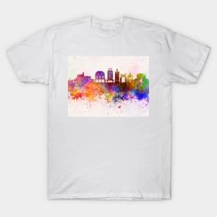 Brescia skyline in watercolor background T-Shirt